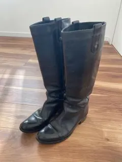 【24.5センチ】BUTTERO ロングブーツ レザー ブラックのサムネイル