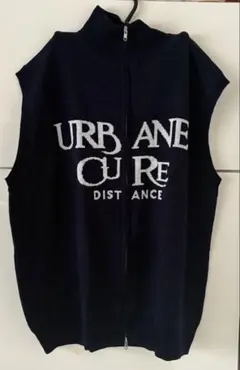 ジップ付き ニットベスト ネイビー