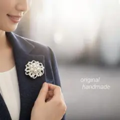 卒業式◇エレガント　パール　コサージュ　ブローチ/セレモニー　入学式　6cm