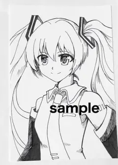 手描きイラスト【習作・初音ミク】