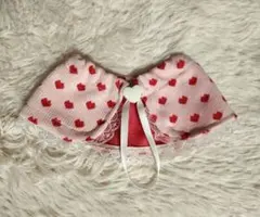 犬用 スタイ ハンドメイド ハート柄 ピンク 小型犬 新品