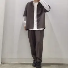 GU ドライリラックスフィットオープンカラーシャツ セットアップS