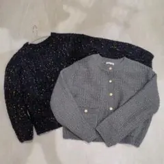 SIMPLICITE ネイビー GU グレー　ニット　二枚セット