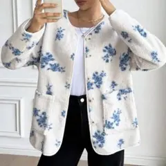 SHEIN Frenchy レディース 長袖 フリースジャケット　ボアコート