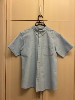 Columbia 半袖シャツ M 青と白のチェック柄のサムネイル