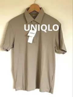 【新品】UNIQLOユニクロ エアリズム ヒヨクエリポロシャツ M ベージュ