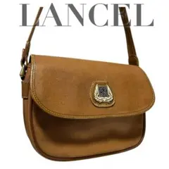 LANCEL ランセル ヴィンテージ ショルダーバッグ ブラウン レザー ロゴ