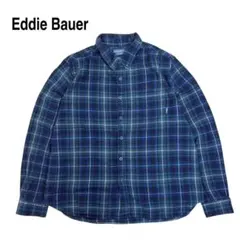 Eddie Bauer タータン チェック シャツ 長袖 ネルシャツ XL