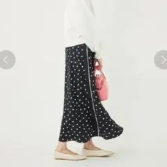 【美品】 green label relaxing ドット ロングスカート 38