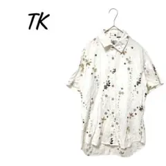 TK 【2】 金魚柄 半袖シャツ メンズ コットンシャツ ボタン 和風 日本製のサムネイル