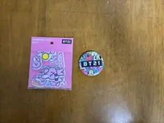 BT21 マシュマロシール COOKY 缶バッジ セット