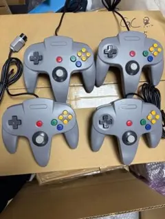 ●◆NINTENDO64 コントローラー グレー 4個セット　互換2602170