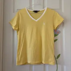 ラルフローレンスポーツ　イエロー Vネック Tシャツ Sサイズ