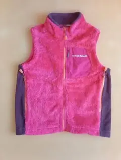 mont-bell フリースベスト Kid's 120 ピンク