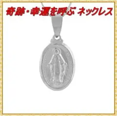 奇跡のメダイ 聖母 マリア シルバー フィルド ネックレス 希少