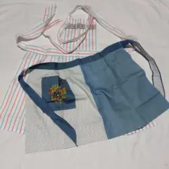 昭和レトロエプロン、2枚セット