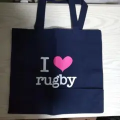 I ❤️ rugby エコバッグ ネイビー
