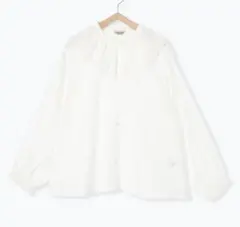 サマンサモスモスブラウス　レース襟ブラウス　オフホワイト