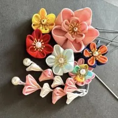 つまみ細工髪飾り（イ