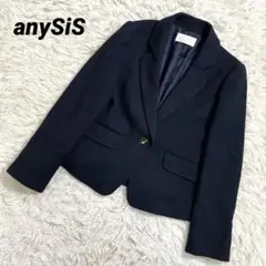 anySiS エニィスィス　テーラードジャケット　紺ブレザー　黒金ボタン