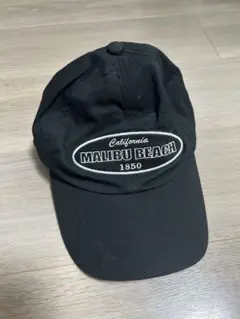 黒のベースボールキャップ MALIBU BEACH 1850