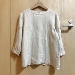 無印良品　レディース リネン　麻　ブラウス　M 生成