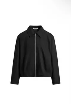 ZARA キャンバスジップアップブルゾン Mサイズ