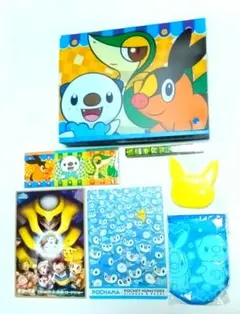 ポケモン　ファイルケース　下敷　メモ用紙　消ゴム　保冷カバー　スポンジ　セット