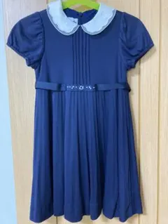 familiar 襟付きワンピース 100cm ネイビー