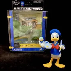 レア　ドナルドダック ★ MINI FIGURE WORLD フィギュア　画家のサムネイル