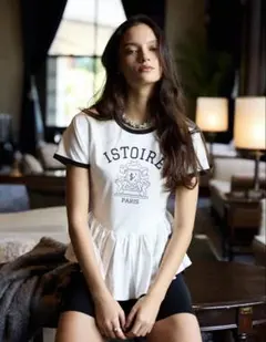 り*お様 EIMY ISTOIRE バリエプリントペプラムTシャツのサムネイル