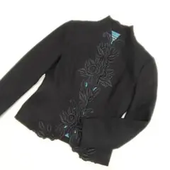VIVENNE TAM 花 刺繍 スタンドカラーウールジャケット 8310