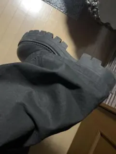 厚底レザーサイドゴアブーツ