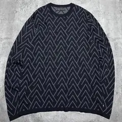 エンポリオアルマーニ 美品　総柄　ウール アクリル　ニット XXLサイズ