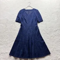 360° Be yourself/34/紺/ミックス柄/ワンピース/フレア/春夏