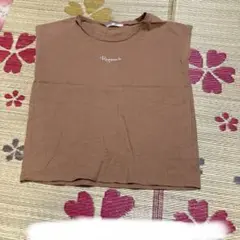 ノースリーブ Tシャツ ブラウン