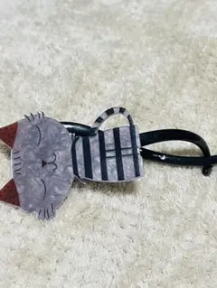 猫デザイン ヘアクリップ