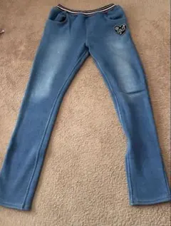 ブルーフリースパンツ ハートパッチ付き