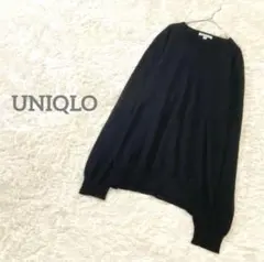 ユニクロ　長袖セーター　カシミヤ100%　Vネック　スーツインナー　上品　XL