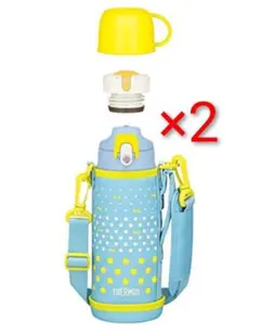 新品 サーモス 水筒 真空断熱 2ウェイボトル 0.8L ミントドット