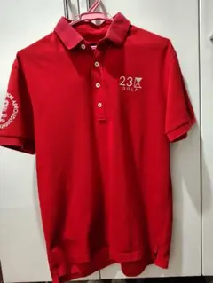 23区GOLF メンズ ポロシャツ レッド Lサイズ