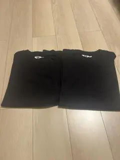 ユニクロ エアリズムコットンオーバーサイズTシャツ2枚セット ブラック