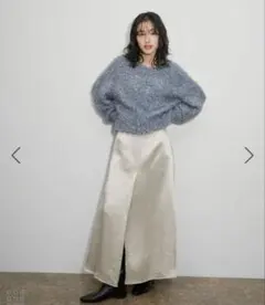 ADAM ET ROPE サテントラペーズラインスカート 36