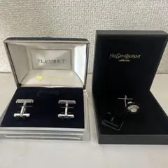 イブサンローラン　サンイーグル　タイタックピン　カフス　レトロ