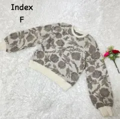 インデックス【F】花柄ニットセーター　ガーリー　大人可愛い　バイカラーのサムネイル