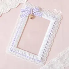 B7サイズ　トレカケースデコ　硬質ケース　硬化ケース　レースデコ　パープル