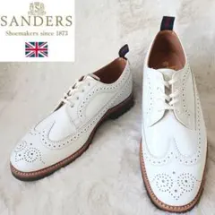 未使用品　SANDERS　ドレスシューズ　革靴　ウィングチップ　イングランド製 2026年最新】SANDERS シューズ型：ウィングチップ メンズ ドレス