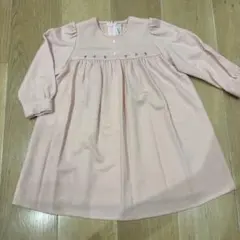 ギンザのサエグサ　ピンク 長袖ワンピース Sサイズ