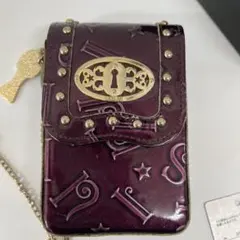 ANNA SUI エナメル調 ポーチ チェーン付きのサムネイル