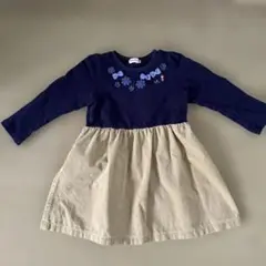 ミキハウス　リーナちゃん長袖ワンピース 100cm